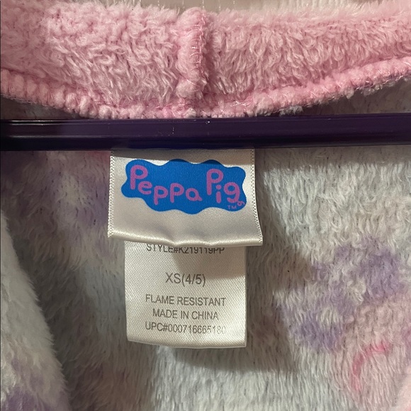Peppa Pig Kids Hooded Robe Size 4 - Picture 4 of 12